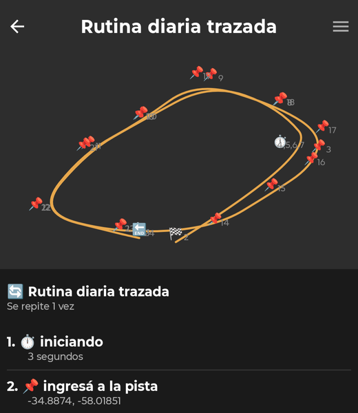 My Routines app screenshot showing tracking progress